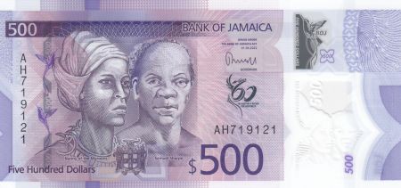 Jamaïque 500 Dollars Nanny of the Maroons - Samuel Sharpe - 2022 - Polymer Série AH