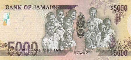 Jamaïque 5000 Dollars Hugh Hearer - 50 e anniversaire de l\'indépendance - 2012