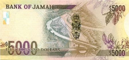 Jamaïque 5000 Dollars Hugh Hearer - Autoroute