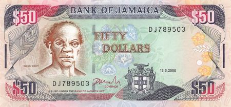 Jamaïque JAMAIQUE  SAMUEL SHARPE - 50 DOLLARS 2000 - P.NEUF