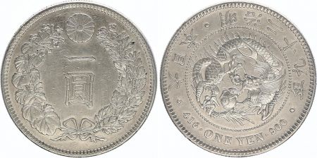 Japon 1 Yen Dragon  - 1896 Meiji 29