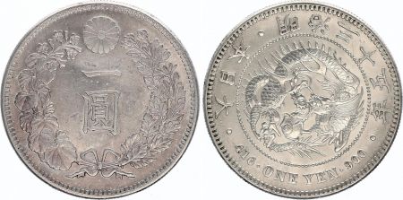 Japon 1 Yen Dragon  - 1902 Meiji 35