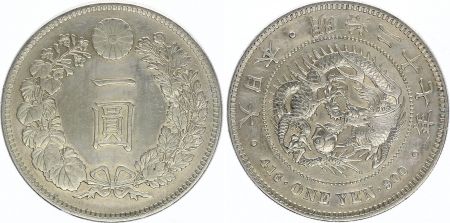 Japon 1 Yen Dragon  - 1904 Meiji 37