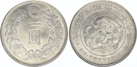 Japon 1 Yen Dragon  - 1906 Meiji 39
