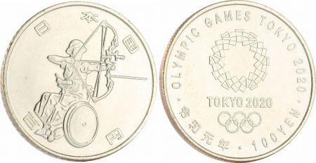Japon 100 Yen, Tir à l\'arc en fauteuil - JO TOKYO 2020 - SPL
