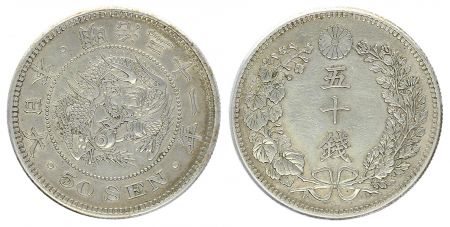 Japon 50 Sen, Fleur - Dragon - 1898 YR. 31 - 1er ex.
