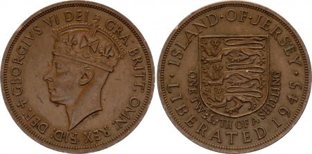 Jersey 1 Penny - George VI - Libération de Jersey 1945 - 1949-1952