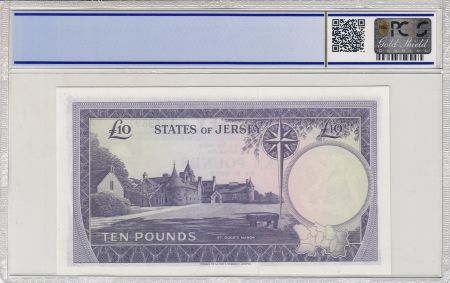 Jersey 10 Pounds Elisabeth II - Manoir de St Ouen - 1972 - PCGS 66 OPQ