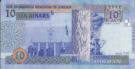 Jordanie 10 Dinars Roi Talal Ibn Adbdullah - Premier Parlement - 2013