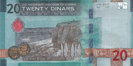 Jordanie 20 Dinars - Roi Hussein - Wadi Mujib - 2022 - Série AB