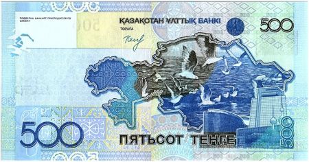 Kazakhstan 500 Tengé Main, monuments - Carte 2015