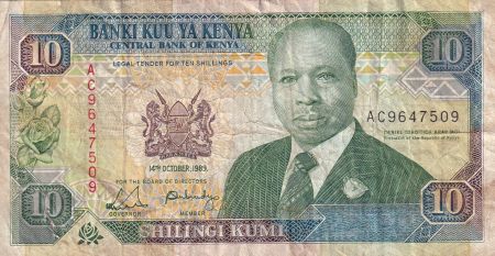 Kenya 10 Shillings - Mzee Jomo Kenyatta - 1989 - P.24a