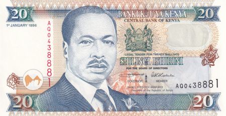 Kenya 20 Shillings - M. J. Kenyatta - Stade - 1996