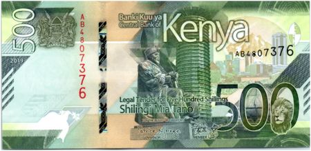 Kenya 500 Shillings M. J. Kenyatta - Animaux - 2019 - Neuf