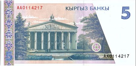 Kirghizstan 5 Som,  B. Beishenalieya - Opéra - 1994 - P.8