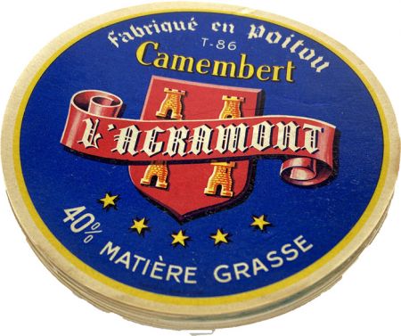 LAgramont - Etiquette Camembert - Tyrosémiophilie