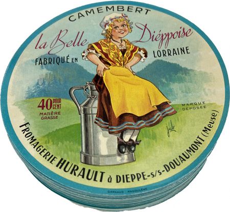 La Belle Diéppoise - Etiquette Camembert - Tyrosémiophilie
