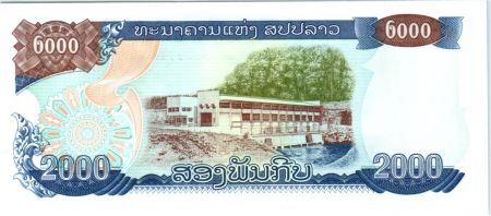 Laos 2000 Kip,  Kaysone Phomvihane - Usine Hydroéléctrique - 1997 - Série QQ