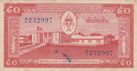 Laos 50 Kip Assemblée nationale - Eléphant 1957 Série AL