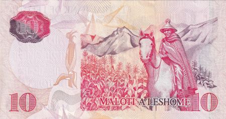 Lesotho 10 Maloti - Roi Moshoeshoe - Homme à cheval - 2007 - P.15e