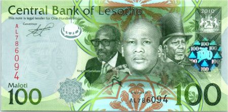 Lesotho 100 Maloti Roi Letsie III - Troupeau - 2010