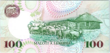 Lesotho 100 Maloti Roi Moshoeshoe I - Moutons  - 2007