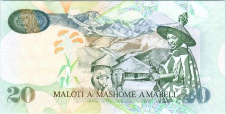 Lesotho 20 Maloti Roi Moshoeshoe I - Leader Mosotho 2009