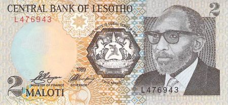 Lesotho LESOTHO  MOSHOESHOE II - 2 MALOTI 1989