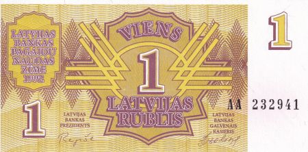 Lettonie 1 Rubli - 1992 - Série AA - P.35