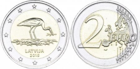 Lettonie 2 Euro Cigogne - 2015