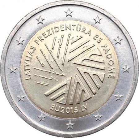Lettonie 2 Euro Présidence du Conseil Européen - 2015