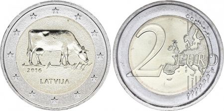 Lettonie 2 Euro Vache Brune de Lettonie - 2016