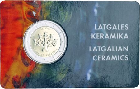Lettonie 2 Euros Commémo. BU Coincard Lettonie 2020 - Céramique lettone
