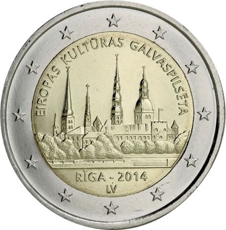 Lettonie 2 Euros Commémo. LETTONIE 2014 - Riga