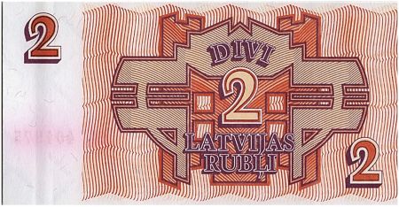 Lettonie 2 rubli, Motifs géométriques - 1992 - P.36