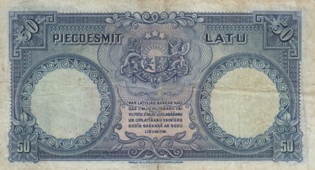 Lettonie 50 Latu K. Ulmanis - 1934