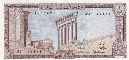 Liban 1 Livre - Colonnes de Baalbek - 1980 - P.61