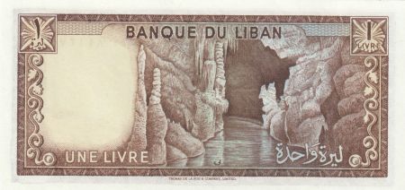 Liban 1 Livre 1980 - Ruines de Baalbek, grottes de Jeita