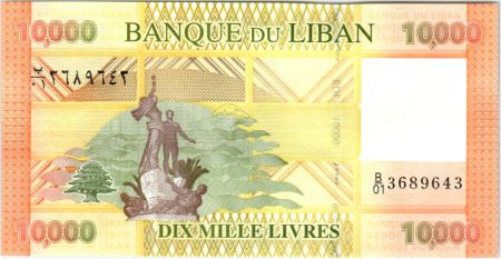 Liban 10000 Livres, Motifs geometriques - 2012