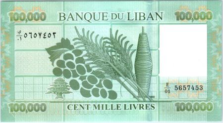 Liban 100000 Livres Motifs géométriques - Fruits - 2011