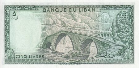 Liban 5 Livres - Pont de pierre - 1986 - P.62d