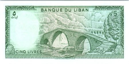Liban 5 Livres Pont de pierre - 1986