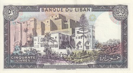 Liban 50 Livres - Temple de Bacchus - 1988 - P.65d