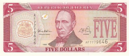 Liberia 5 Dollars 1999 - E. J. Roye, Paysanne