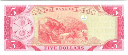 Liberia 5 Dollars E. J. Roye - Paysanne 2003