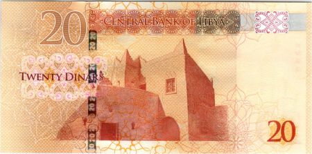 Libye 20 Dinars, Murailles et Ville - 2016 (impression Russe)