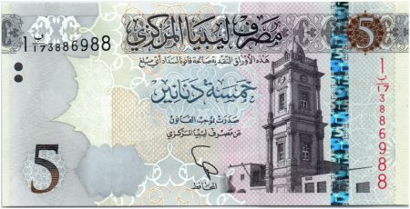 Libye 5 Dinars, Monuments - 2015 (2016)