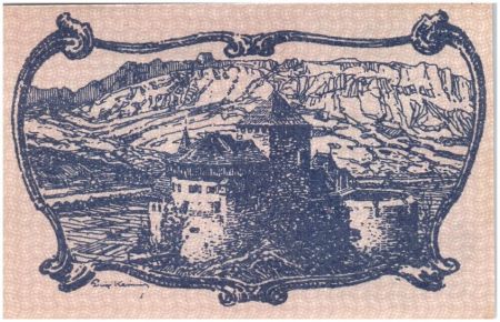 Liechtenstein 20 Krone Château de Vaduz - 1920