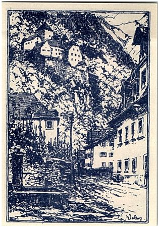 Liechtenstein 50 Heller  Paysage  - 1920