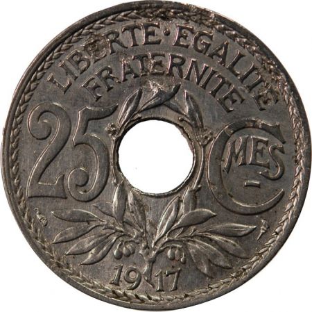 LINDAUER - 25 CENTIMES 1917 SOULIGNE